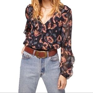 Band of Gypsies Regan Floral Bodysuit